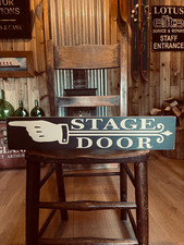 Stage Door sign wooden vintage