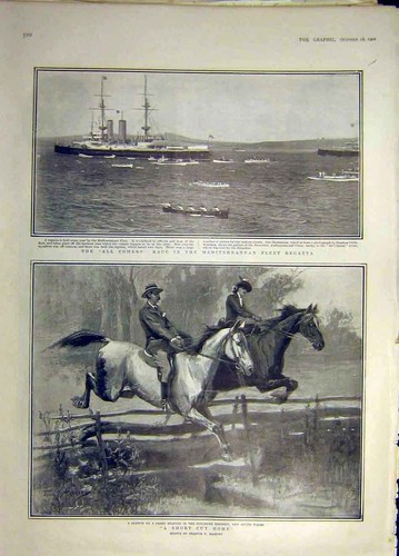 Old antique print 1902 fleet - antique,