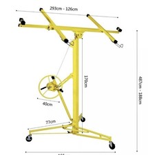 16Ft Drywall Lift Plasterboard Sheet Lifter Hoist Ajustable & Wheels FOR HIRE