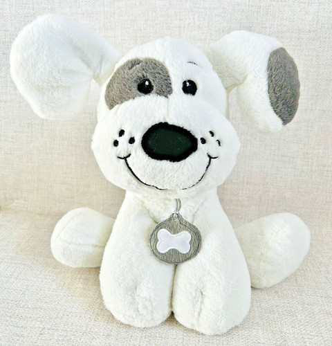 Card factory white grey puppy - white,
