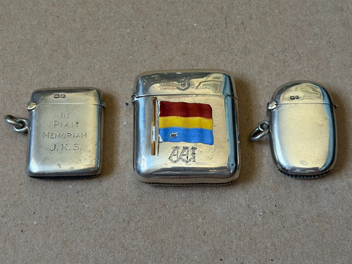 Silver enamel vesta - enamel,