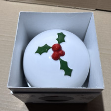 Le Creuset Christmas Pudding Dish 12cm - Rare Lidded Bowl in Stoneware