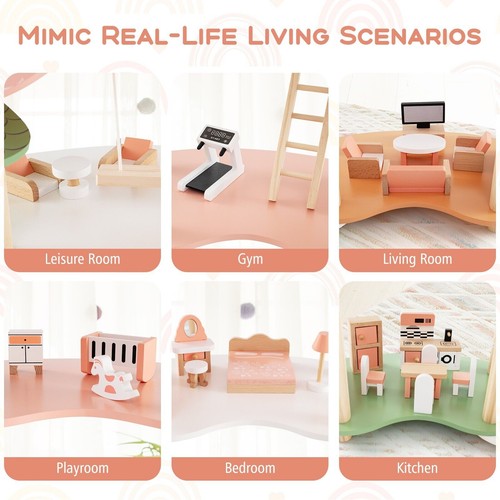 Multi layer wood dollhouse - multi-layer,