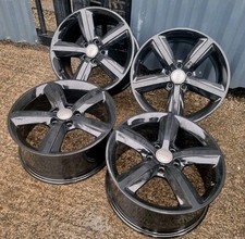 4x AUDI 17'' Genuine ALLOY WHEELS RIMS 5x112  8P0601025AL (GLOSS BLACK)