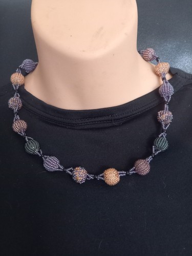 Zulu glass bead necklace - zulu,