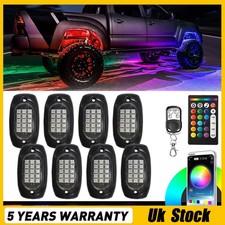 8x RGB LED Under Car Rock Lamp
