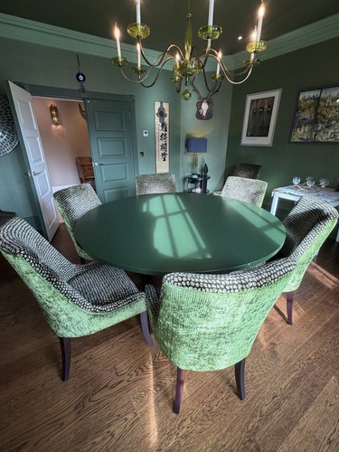 Unusual green round - green, dining