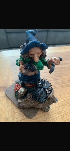 Witch ornament with snake - witch,