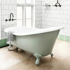 Roll Top Slipper Cast Iron Bath Windsor & Buckingham 1560mm No Tap Holes