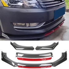 Carbon & Red Front Bumper Lip