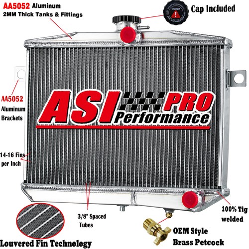 Rows aluminum radiator - 3, for