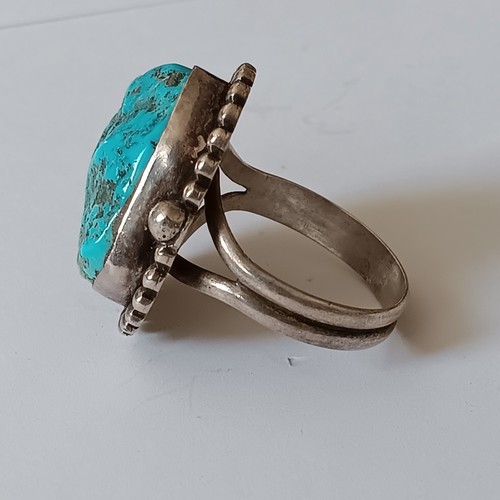 Vtg silver turquoise - silver,
