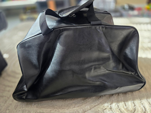 Black faux leather - faux,