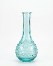 Aqua Blue Glass Bud Vase |
