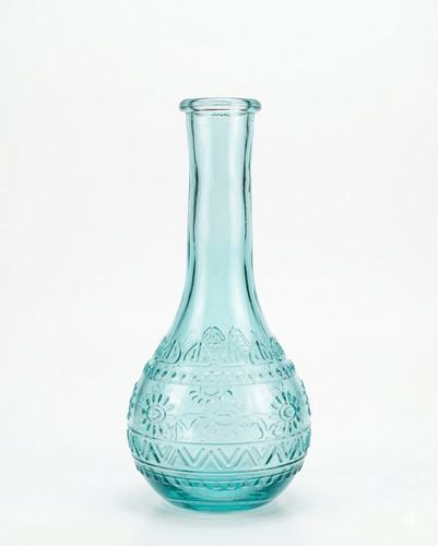Aqua blue glass bud - bud, |