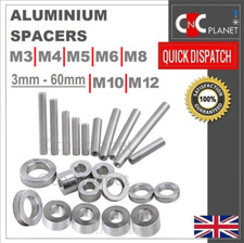 Aluminium Standoff Spacers M3 M4 M5 M6 M8 stand off collar Round spacer bush UK