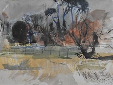 Paul Newland Original Watercolour Painting River Ouse East Sussex Landscape