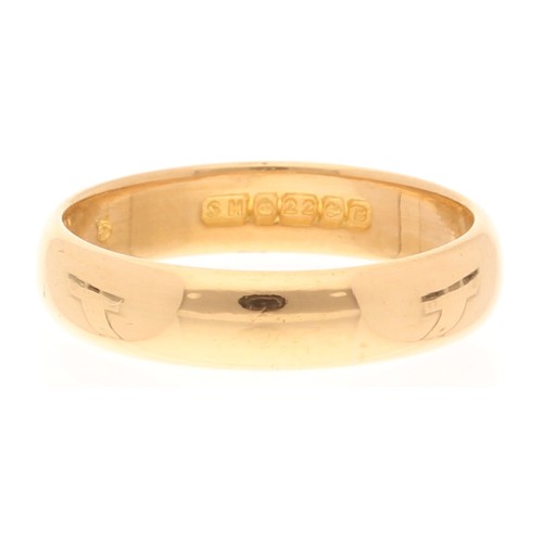 22carat yellow gold - gold, d-shape