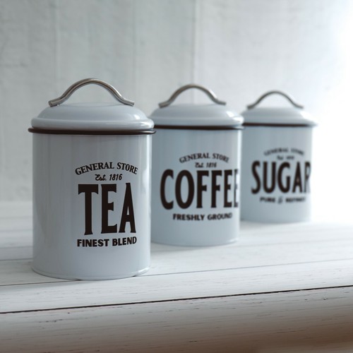 Set white black - retro, tea