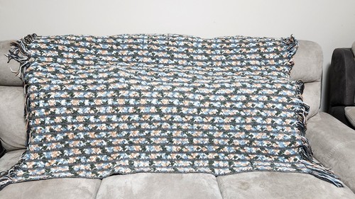 Crochet hand knitted - knitted, blanket