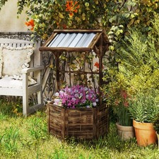 Outsunny Wooden Wishing Well