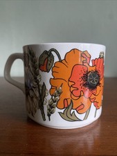 J&G Meakin Studio Poppy Cup Mug Vintage 1970s Farm Home Kitchen Replacement