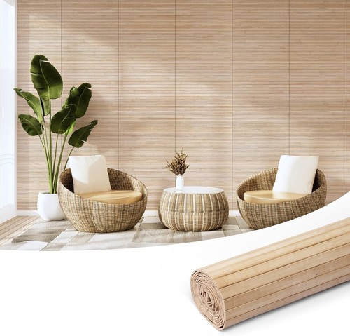 Natural bamboo wall panel - natural,