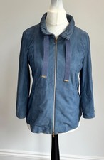 HERNO Blue Suede Effect Ladies