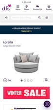 DFS Swivel Chair Sofa Cuddle