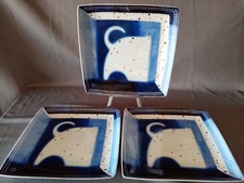 3 Royal Worcester Govinder Gabriel Cat Square Dinner Plates