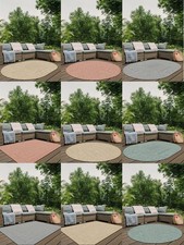 Outdoor Woven Rug Oval Round