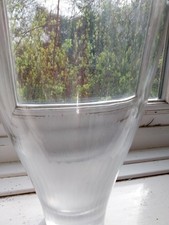 Large Clear Glass Square Vase