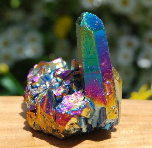 Aura quartz crystal cluster - aura,