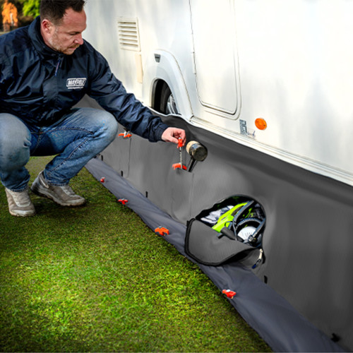 Maypole caravan draught skirt - caravan,