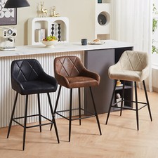 Bar Stools Set of 2 Faux