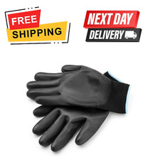 24 GLOVES PU COATED SAFETY WORK GLOVES GLOVE GARDEN GRIP MENS BUILDERS GARDENING