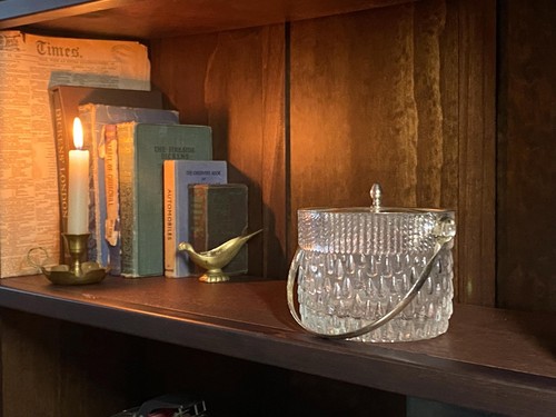 Vintage pressed glass - , teardrop