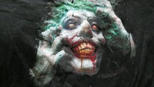BATMAN DISTRESSED JOKER BLACK  T-SHIRT - SIZE XL - SCARY HALLOWEEN 