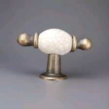 Carlisle brass Cream Crackle Glaze Porcelain Knob (ftd600abic)