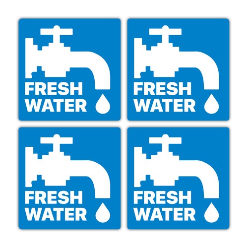 Fresh water stickers - x,
