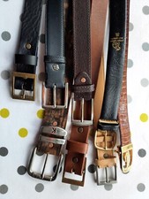 8 Vintage Leather Belts – Mixed Styles and Sizes