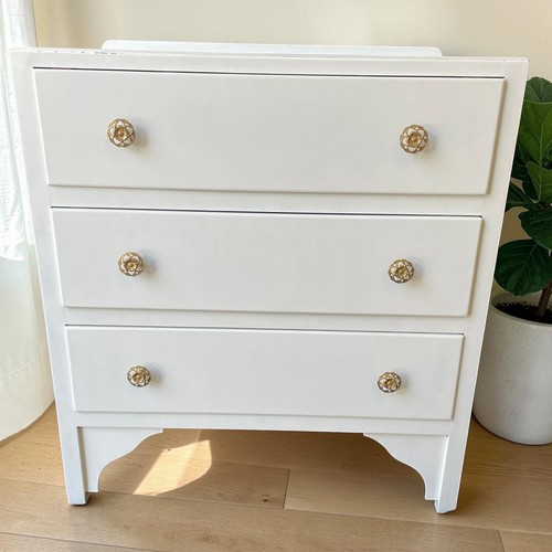 Vintage white painted drawer - painted,