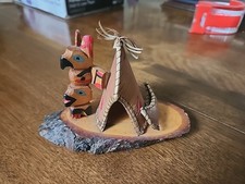 Vintage Wooden Canoe teepee