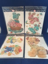 4x Vintage Water Slide Decals