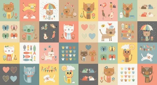 Cool cats panel makower - panel, by