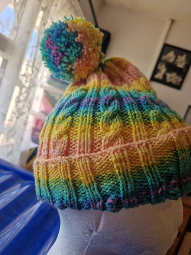 Knitted hat - knitted,