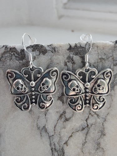 Handmade gothic moth skull - gothic,