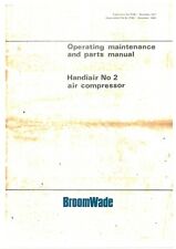 Broomwade Handiair No.2 Air Compressor Operators Manual with Parts List