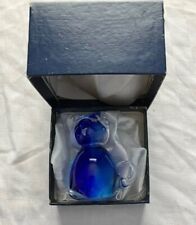 The House Of Valentina Blue Glass Cat Paperweight - Boxed - VGC - Cat Lovers