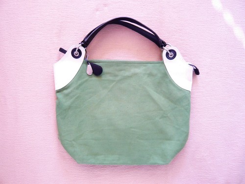 Tula green canvas shoulder - , bag